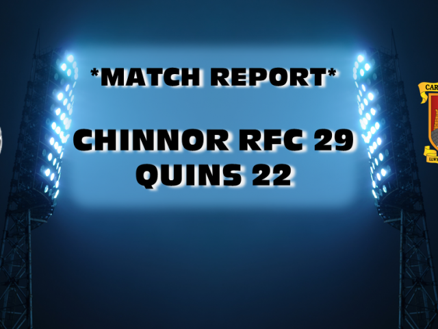 Chinnor RFC 29 – 22 Carmarthen Quins