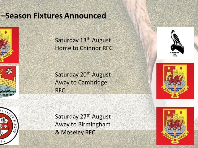 2022/2023 Pre-Season Fixtures Announced