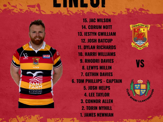TEAM NEWS – Carmarthen Quins V Llandovery RFC