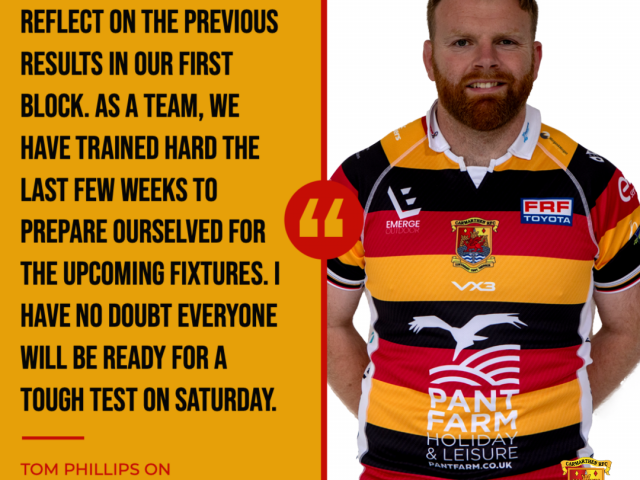 CAPTAIN TOM HAS HIS SAY ON SATURDAY’S FIXTURE
