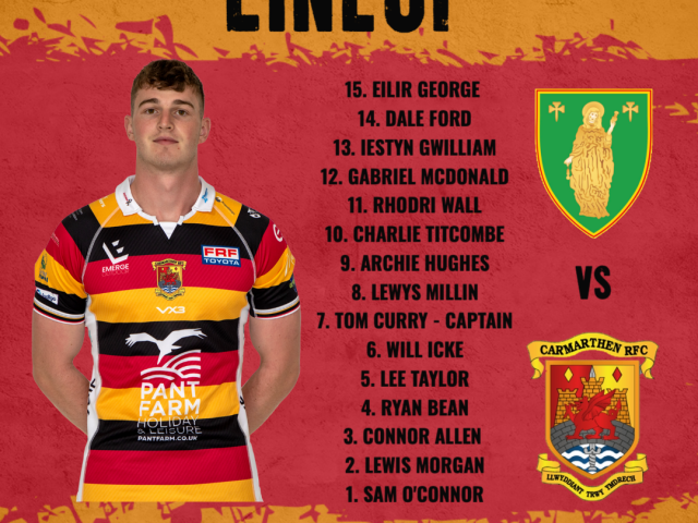 Quins 23 to travel to the Wern.